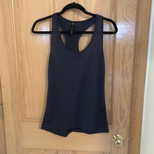 Navy Blue Ribber Racerback Athletic Tank